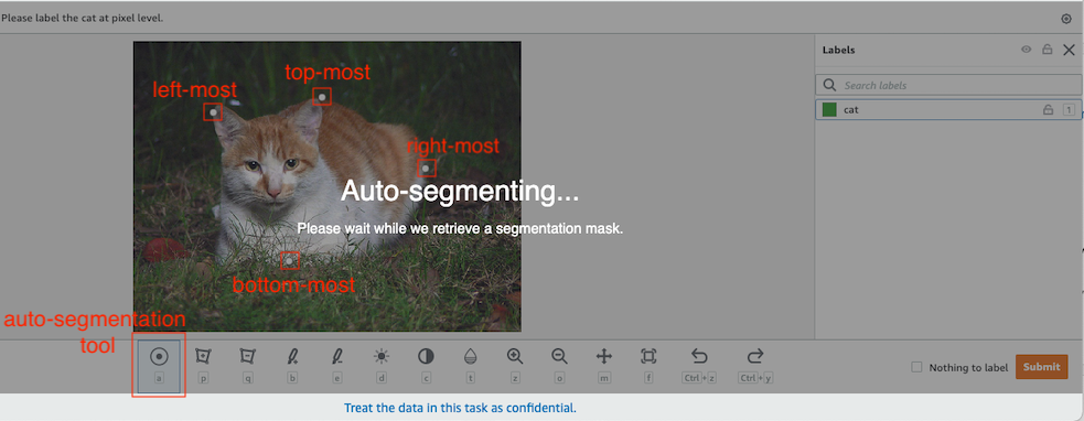 Few-click segmentation mask labeling in Amazon SageMaker Ground Truth Plus