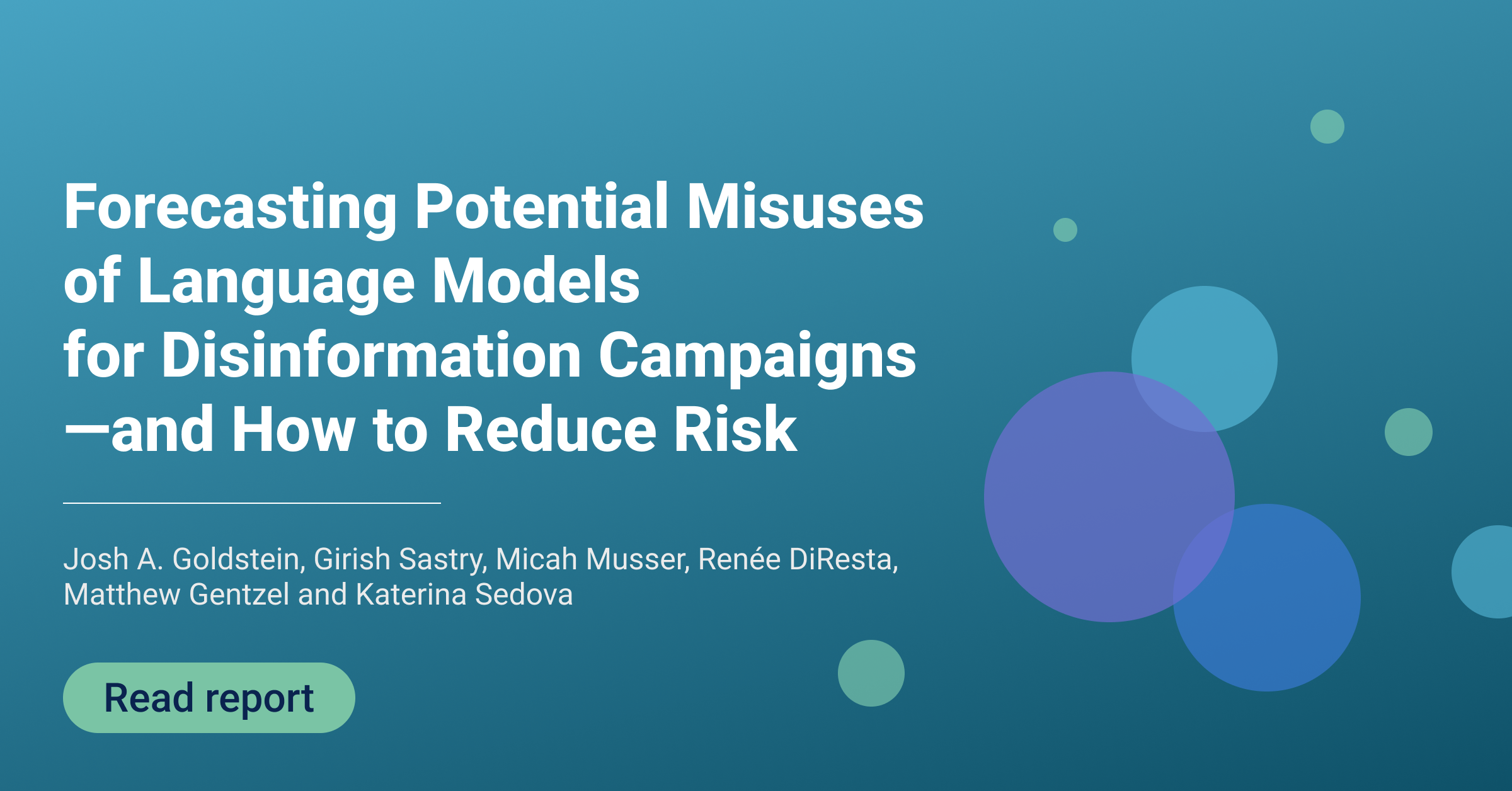 Forecasting potential misuses of language models for disinformation campaigns and how to reduce risk