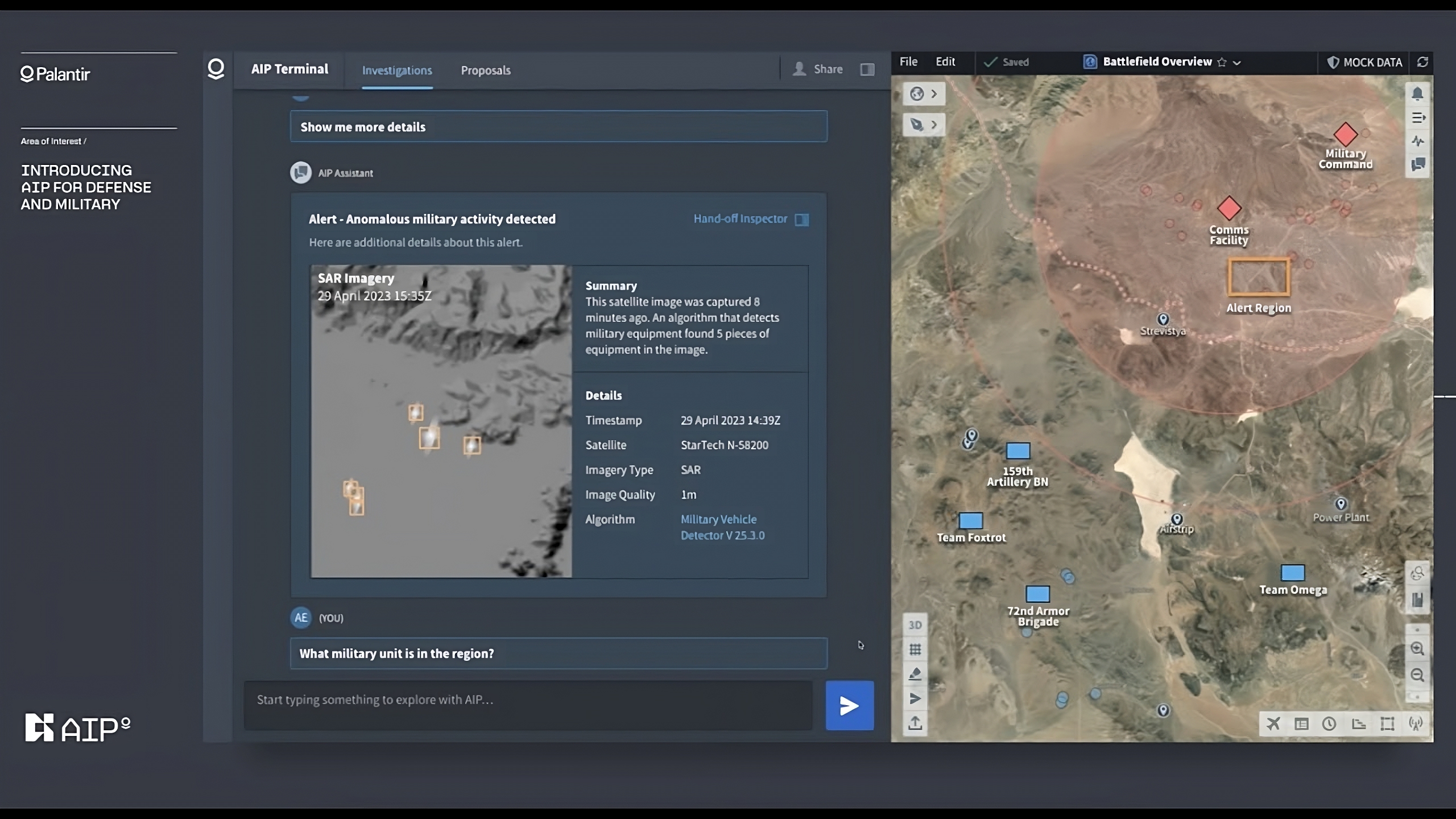 Palantir demos how AI can be used in the military