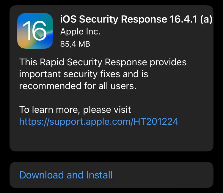Apple Issues ‘Rapid Security Response’ Patches for iPhones and Macs