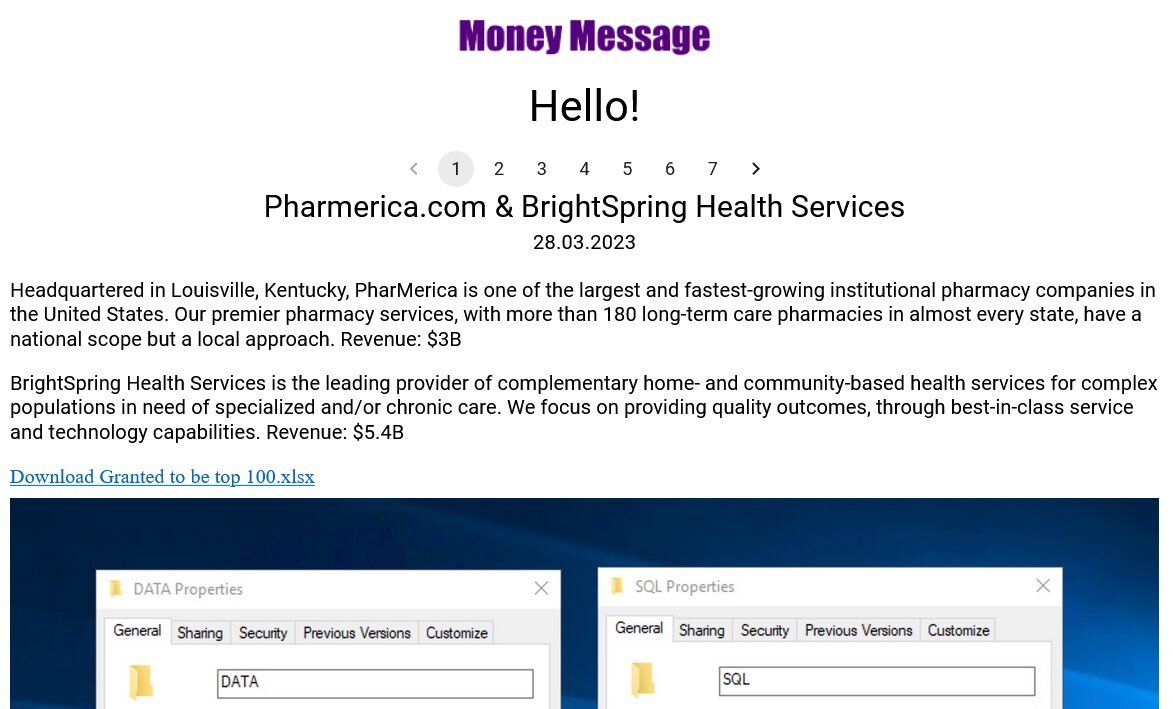 Personal Data of Nearly 6 Million Patients Leaked in PharMerica Hack