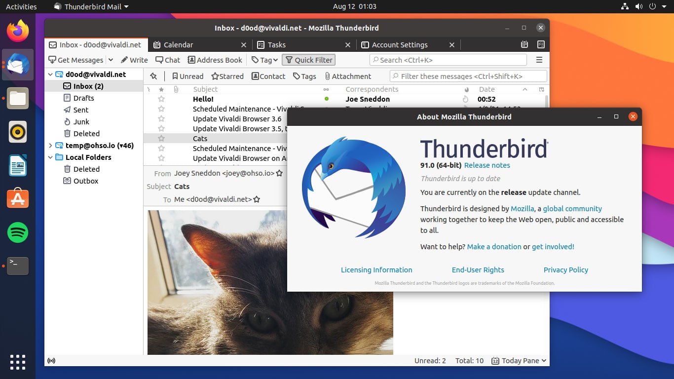 Ubuntu 6214-1: Thunderbird vulnerabilities