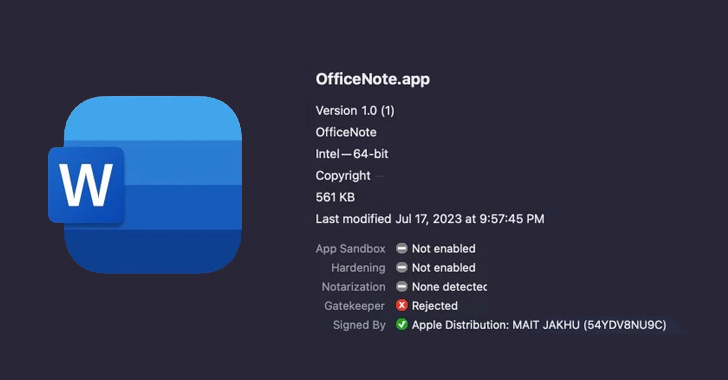 New Variant of XLoader macOS Malware Disguised as ‘OfficeNote’ Productivity App